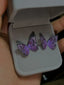 Purple Fantasy Butterfly-earrings