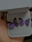 Purple Fantasy Butterfly-earrings