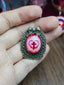 Crimson Devotion – Gothic Eye Pendant & Brooch