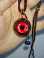 The Crimson Halo – Handmade Gothic Eye Pendant