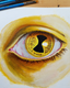 3.4cm Gold Eye Pendant