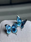 Blue Morpho-earrings