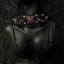 Handcrafted Snake-Patterned Purple-Eyed Subculture Punk Choker · Black Snake-Patterned Leather Choker