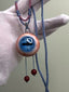 Blue Sea Octopus-Eye Pendant